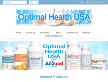 Tablet Screenshot of optimalhealthusa.com